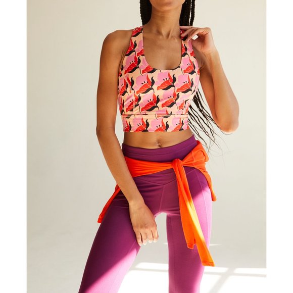 NWT FP Movement Ashford Printed Synergy Crop / Clementine Combo - Picture 2 of 4